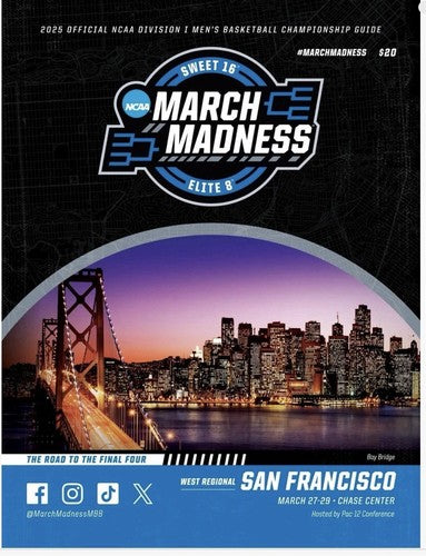2025 NCAA Tournament Sweet 16 Elite 8 Program San Francisco West Regional