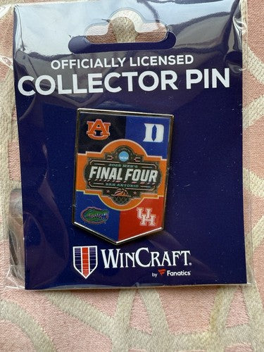 2025 Final Four NCAA Tournament San Antonio Pin Florida Duke Auburn Houston