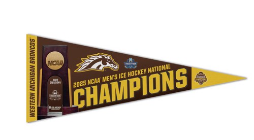 2025 Frozen Four National Champions Western Michigan 12x30 Premium Pennant