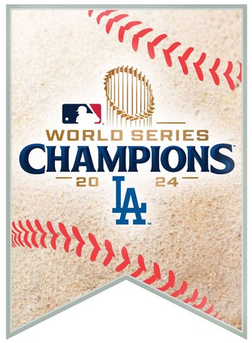 Los Angeles Dodgers 2024 World Series Champions Banner Pin New York Yankees