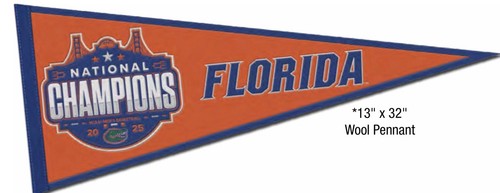 2024 2025 NCAA Final Four National Champions Florida Gators Wool Pennant