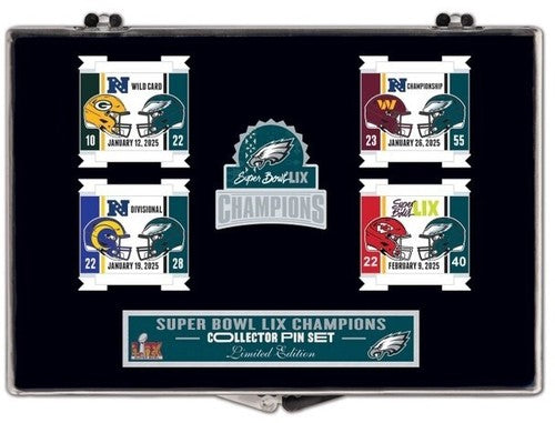 Philadelphia Eagles Wincraft NFL Super Bowl LIX Champion Collector 5pc Pin Set