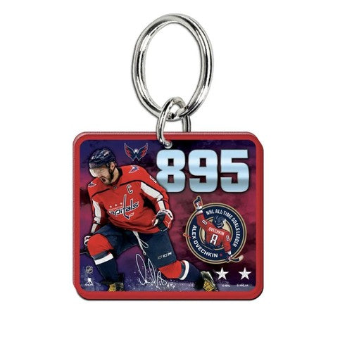 Washington Capitals Alexander Ovechkin 895 NHL Goal Record Key Ring 4/6/25