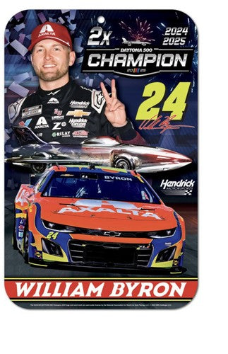 William Byron 2025 Daytona 500 Champion Sign NASCAR