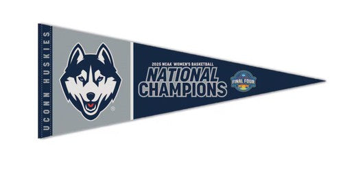 2024 2025 NCAA Womens Final Four Champions UCONN Huskies Pennant
