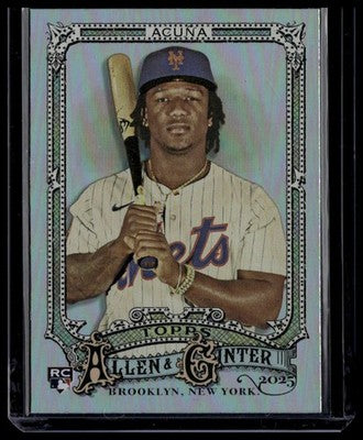 2025 Topps Allen & Ginter #107 Luisangel Acuña Silver Portrait