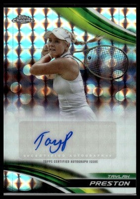 2025 Topps Chrome #CA-TPN Taylah Preston Chrome Autographs Geometric Refractor