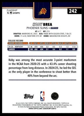 2025-26 Topps #242 Koby Brea