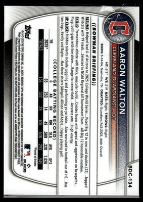 2025 Bowman Draft #BDC-134 Aaron Walton Chrome