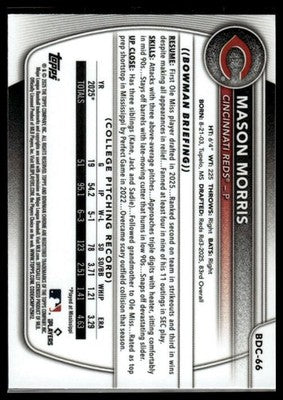 2025 Bowman Draft #BD-66 Mason Morris