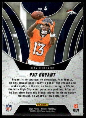 2025 Panini Mosaic #4 Pat Bryant Elevate