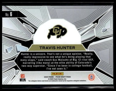 2025 Panini Prizm Draft Picks #6 Travis Hunter Prizm Break