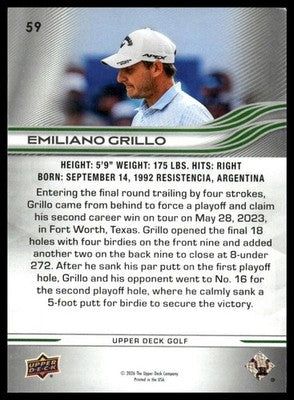 2026 Upper Deck #59 Emiliano Grillo
