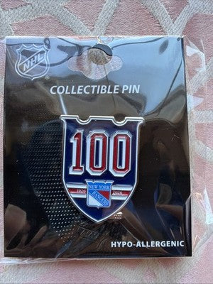 2025 New York Rangers 100th Anniversary Centennial Lapel Pin 2026