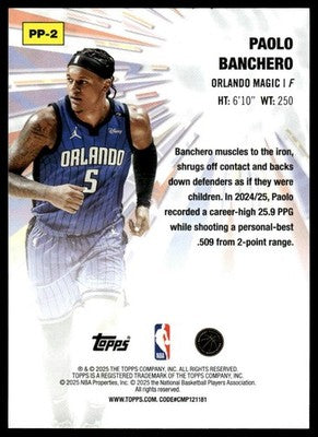 2025-26 Topps #PP-2 Paolo Banchero Power Players
