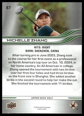 2026 Upper Deck #87 Michelle Zhang