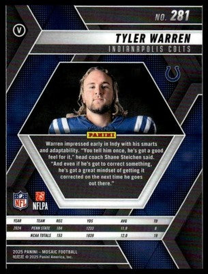 2025 Panini Mosaic #281 Tyler Warren