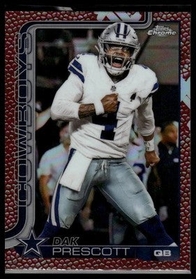 2025 Topps Chrome #79 Dak Prescott Football Leather Refractor