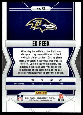 2025 Donruss Elite #72 Ed Reed