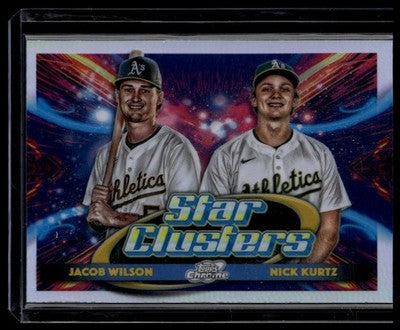 2025 Topps Chrome Cosmic #DSC-6 Nick Kurtz / Jacob Wilson Dual Star Clusters