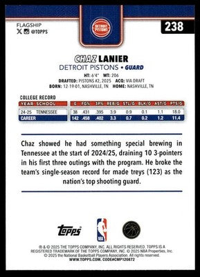 2025-26 Topps #238 Chaz Lanier