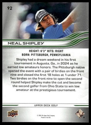 2026 Upper Deck #92 Neal Shipley