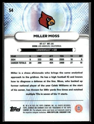 2025 Bowman University Best #54 Miller Moss