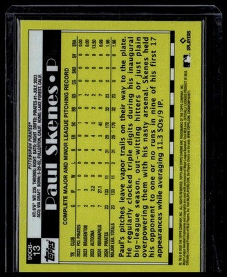 2025 Topps Chrome #90CB-13 Paul Skenes 1990 Topps Baseball 35th Anniversary