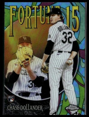 2025 Topps Chrome Update #F15-21 Chase Dollander Fortune 15