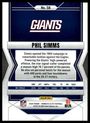 2025 Donruss Elite #58 Phil Simms