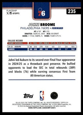 2025-26 Topps #235 Johni Broome