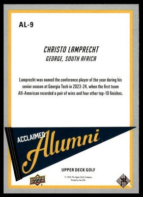 2026 Upper Deck #AL-9 Christo Lamprecht Acclaimed Alumni
