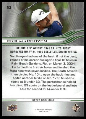 2026 Upper Deck #53 Erik van Rooyen
