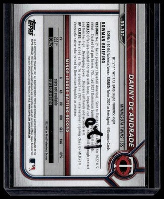 2022 Bowman Draft 1st Edition #BD-107 Danny De Andrade On Card Auto