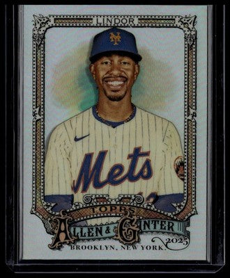 2025 Topps Allen & Ginter #110 Francisco Lindor Chrome Refractor