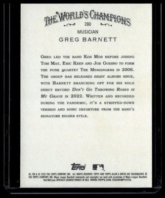 2025 Topps Allen & Ginter #280 Greg Barnett