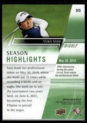 2024 Upper Deck #55 Yuka Saso