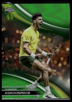 2025 Topps Chrome #299 Thanasi Kokkinakis Lime Green Refractor