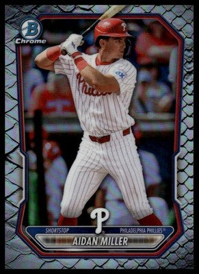 2026 Bowman #BCP-49 Aidan Miller Chrome Prospects Reptilian Refractor