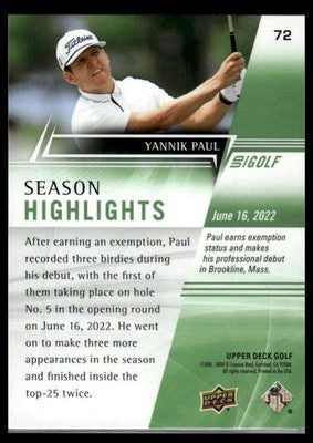 2024 Upper Deck #72 Yannik Paul