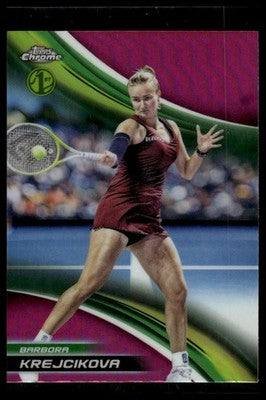 2025 Topps Chrome #19 Barbora Krejcikova Pink Refractor
