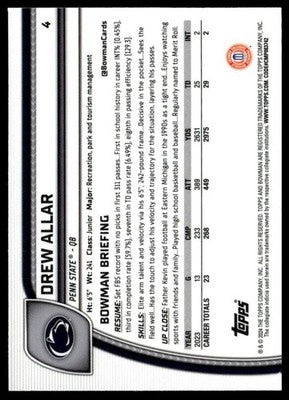 2024 Bowman University Chrome #4 Drew Allar