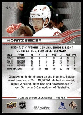 2025-26 Upper Deck #56 Moritz Seider