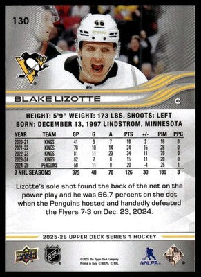 2025-26 Upper Deck #130 Blake Lizotte
