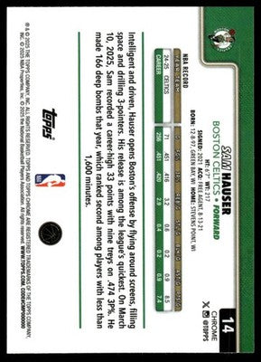 2025-26 Topps Chrome #14 Sam Hauser