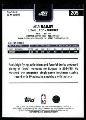 2025-26 Topps #205 Ace Bailey
