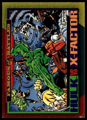 1993 SkyBox Marvel Universe #179 Hulk vs X-Factor