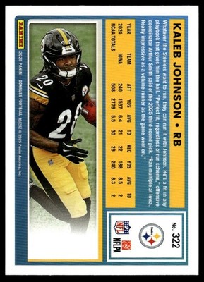 2025 Donruss #322 Kaleb Johnson