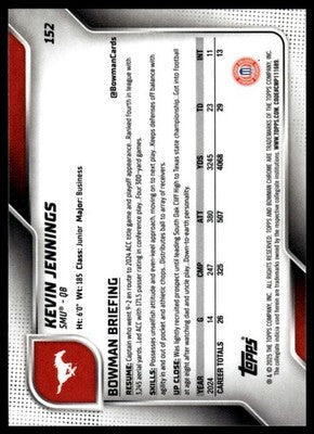2025 Bowman University Chrome #152 Kevin Jennings