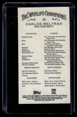 2025 Topps Allen & Ginter #153 Carlos Beltrán Mini